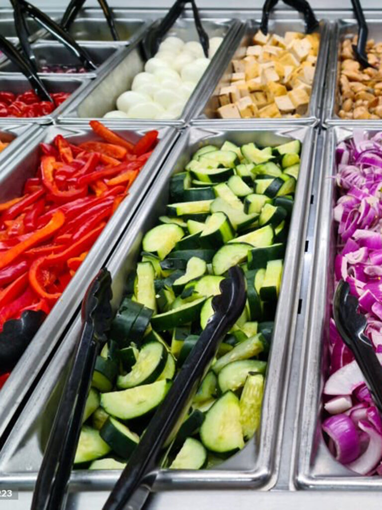 Self service food and salad restaurant